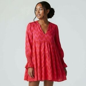 Pomader Place Womens Hot Pink Ikat Kenzo Dress Size XXXL